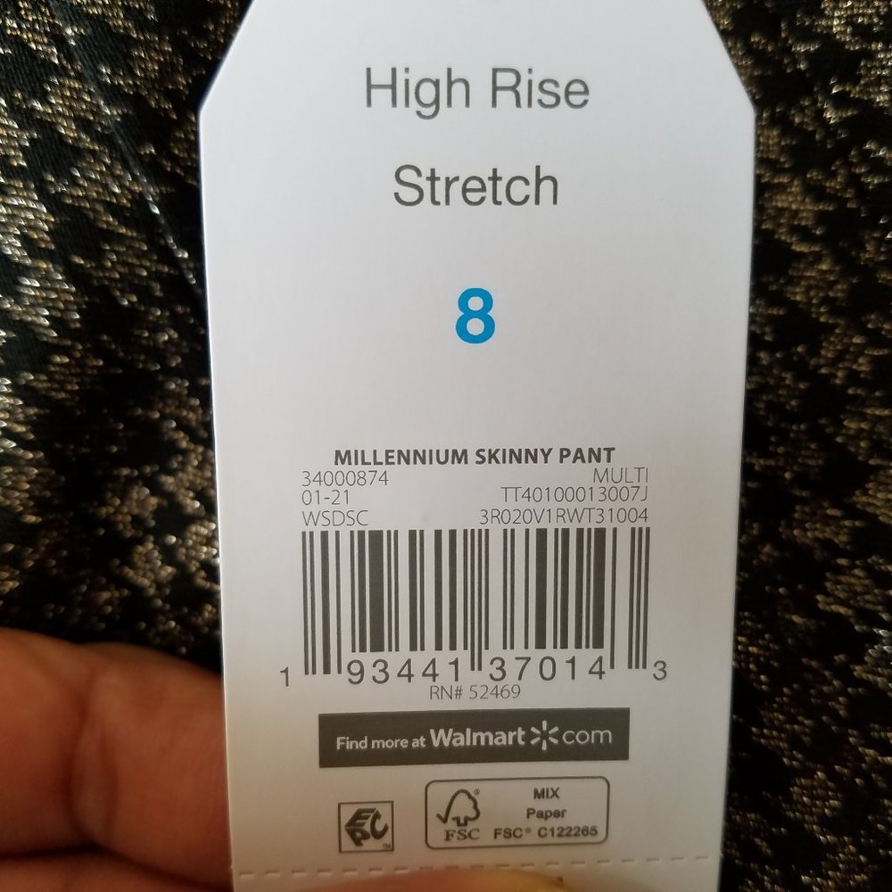 Time & Tru High Rise Stretch Size 8 Skinny Pant - Picture 12 of 13